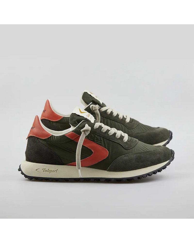 Valsport sneakers uomo Start Heritage in suede e tessuto verde VSR2590M