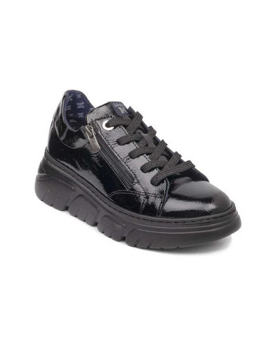 Callaghan sneakers donna Baccara in vernice negro con lacci e zip 51801