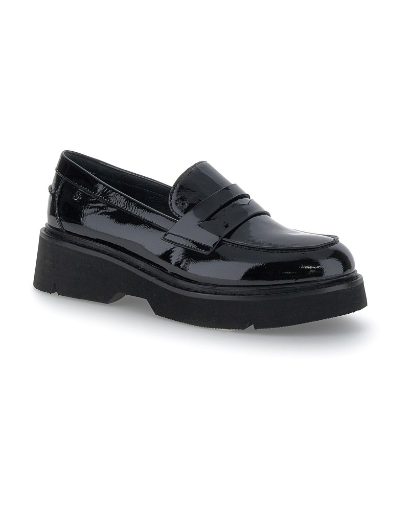 Stonefly mocassini donna Tessa 3 in pelle verniciata black 221625