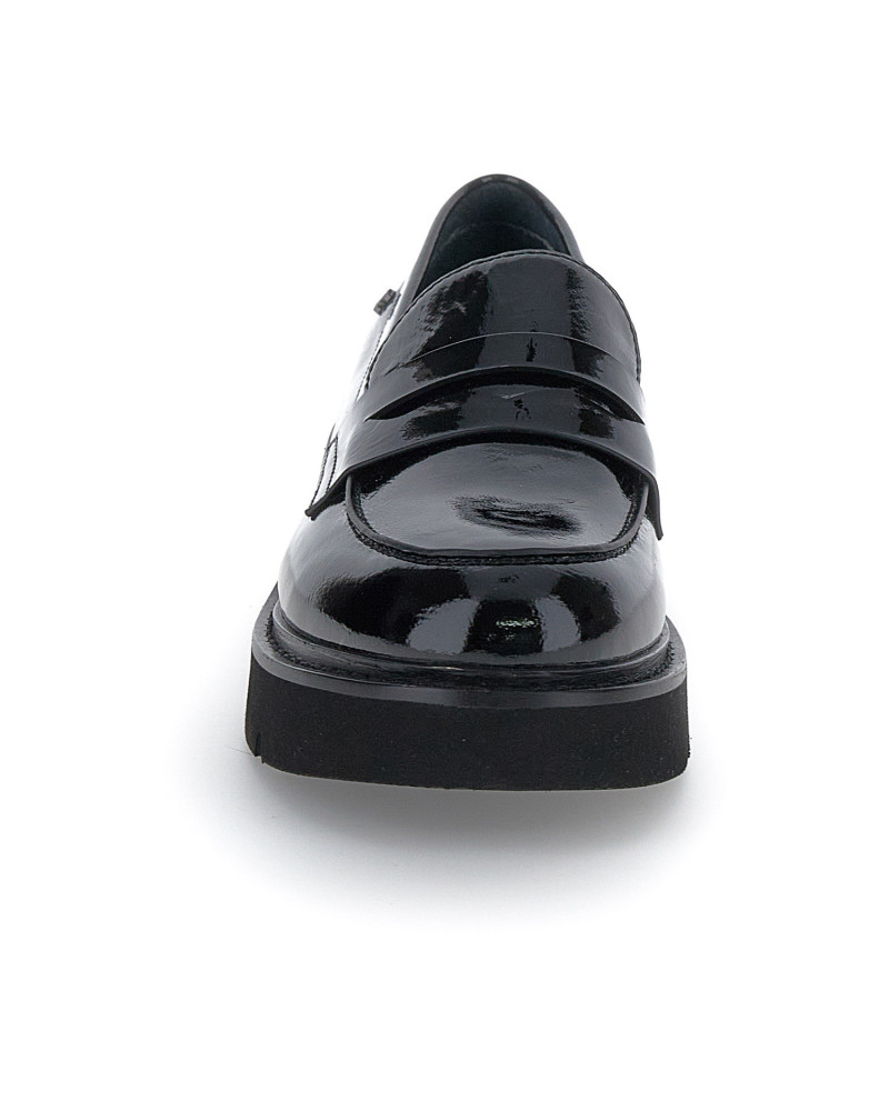 Stonefly mocassini donna Tessa 3 in pelle verniciata black 221625