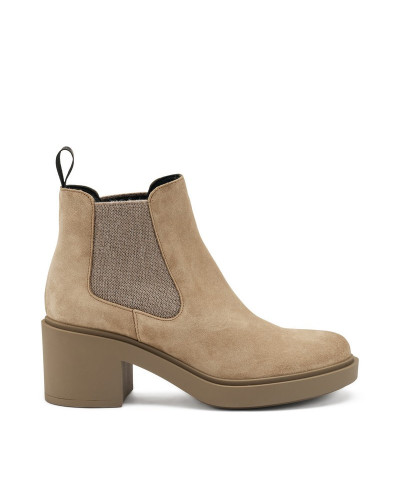 Frau beatles donna con tacco in camoscio honey 80C3