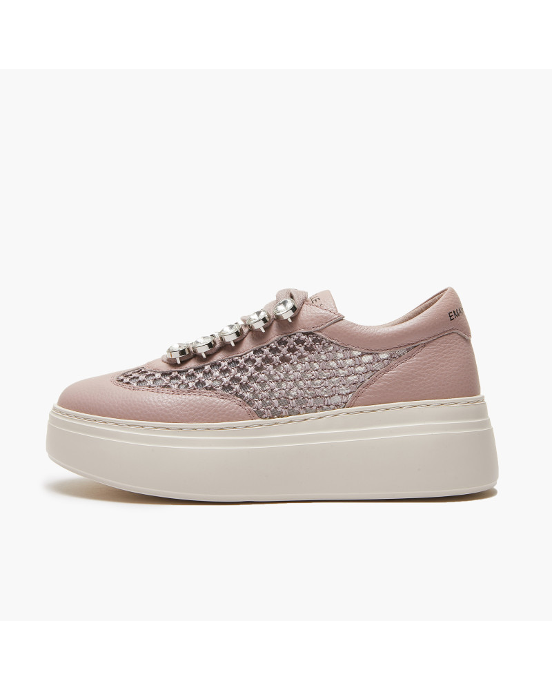 Emanuelle Vee sneakers donna Bice in pelle e tessuto pink 302 18