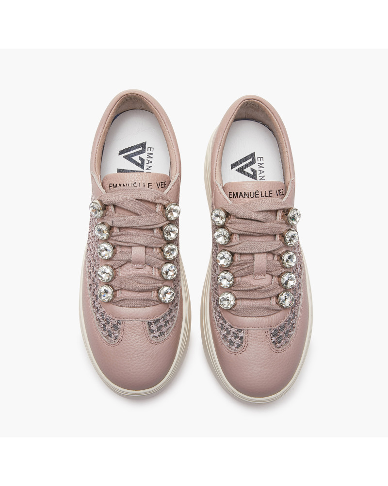 Emanuelle Vee sneakers donna Bice in pelle e tessuto pink 302 18
