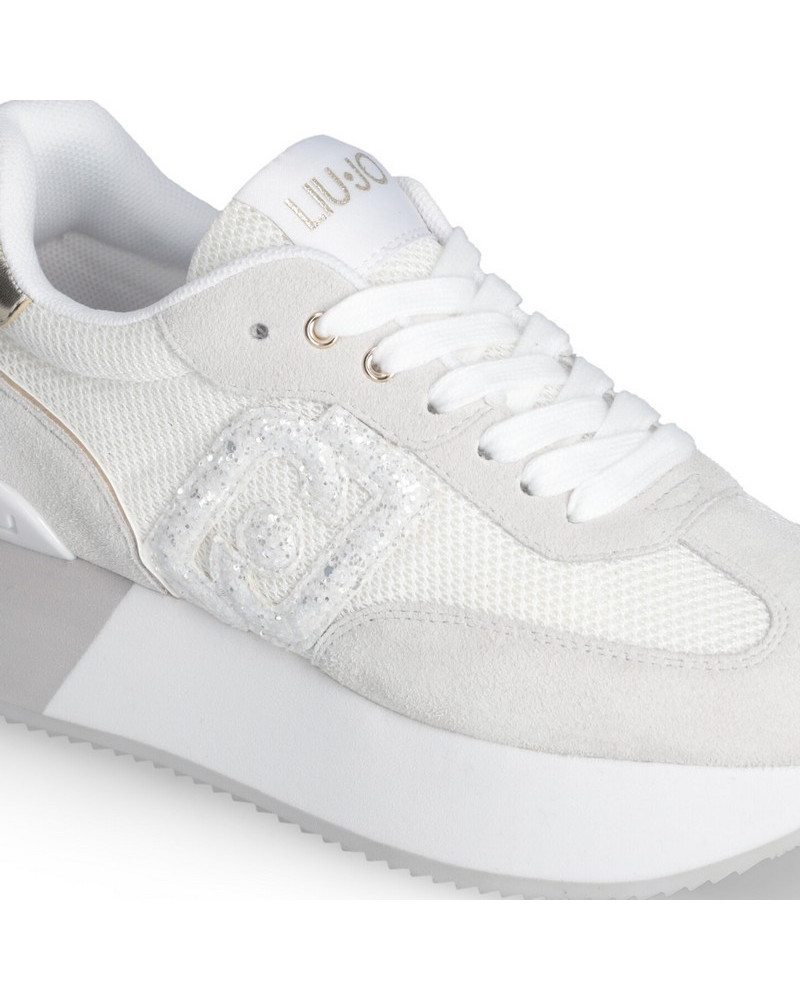 Liu Jo sneakers Dreamy 02 purity con logo glitter BA5035PX618