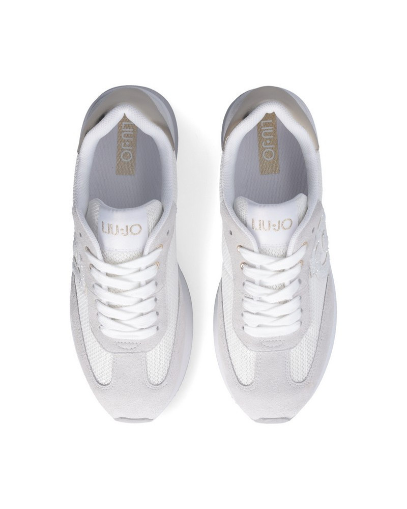 Liu Jo sneakers Dreamy 02 purity con logo glitter BA5035PX618
