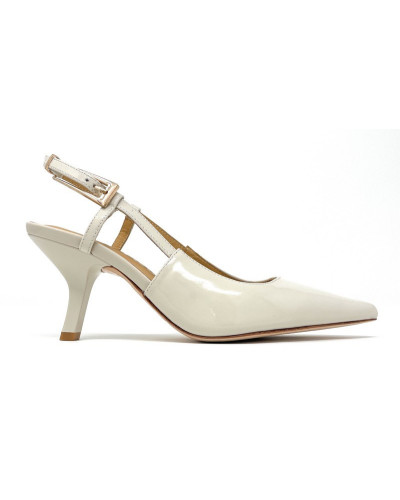 Janet & Janet slingback in pelle verniciata beige J100 BEIGE 99