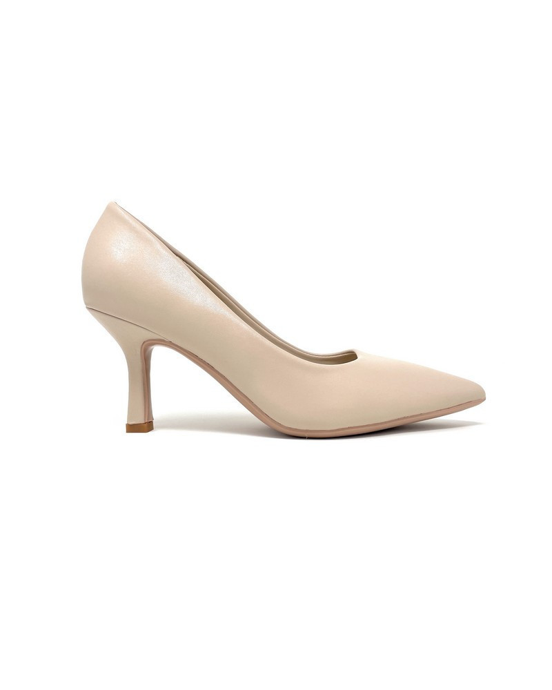 Francesco Milano décolleté in pelle beige A08 01A