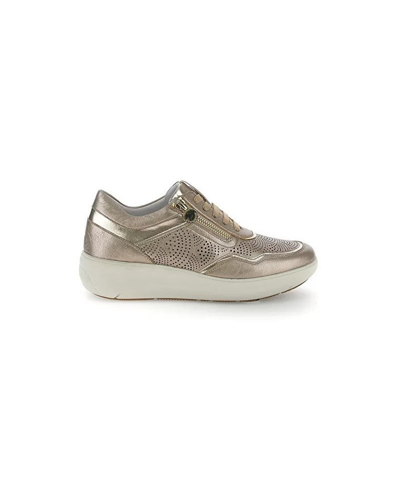 Stonefly sneakers donna in pelle laminata metal fizz 220776
