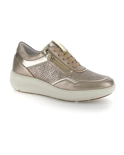Stonefly sneakers donna in pelle laminata metal fizz 220776