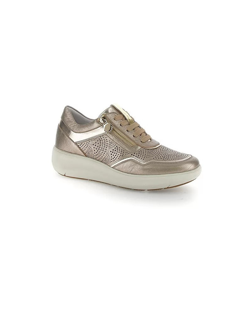 Stonefly sneakers donna in pelle laminata metal fizz 220776