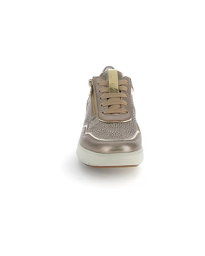 Stonefly sneakers donna in pelle laminata metal fizz 220776