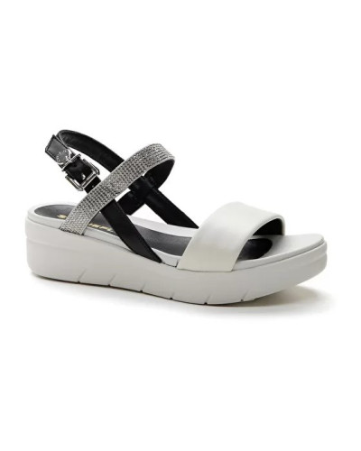 Stonefly sandali donna Aqua III in nappa bianca e strass 219395