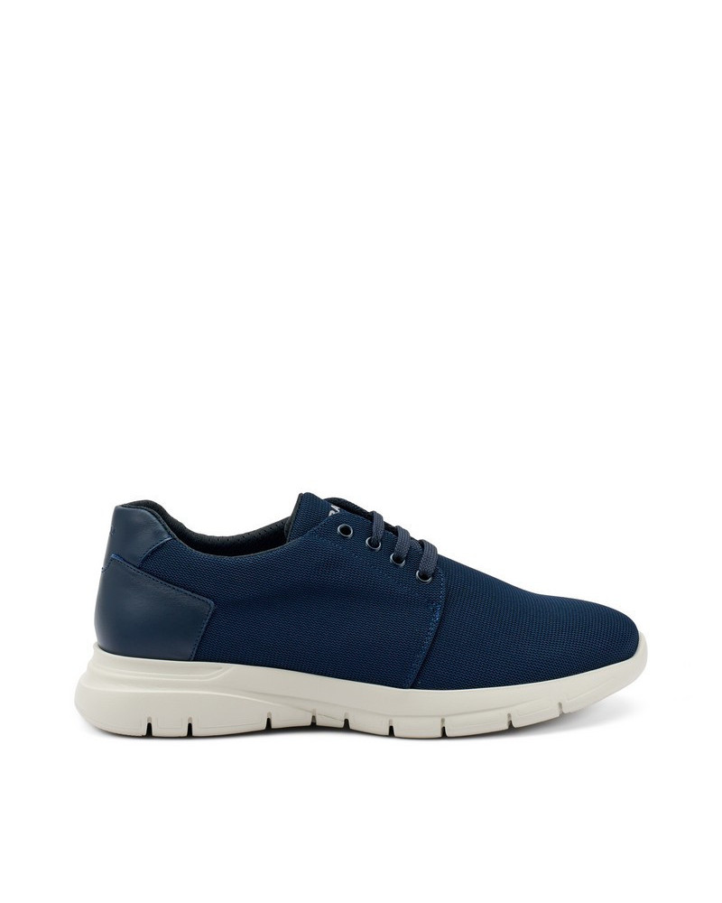 Frau sneakers uomo in tessuto tecnico blu 09X1