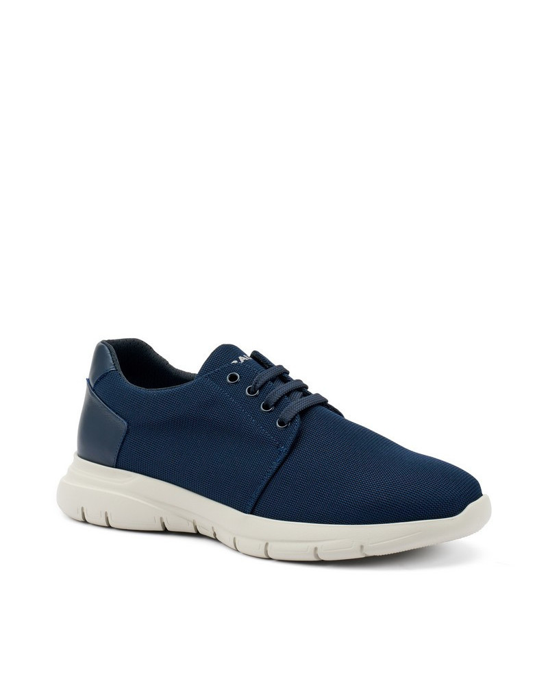 Frau sneakers uomo in tessuto tecnico blu 09X1