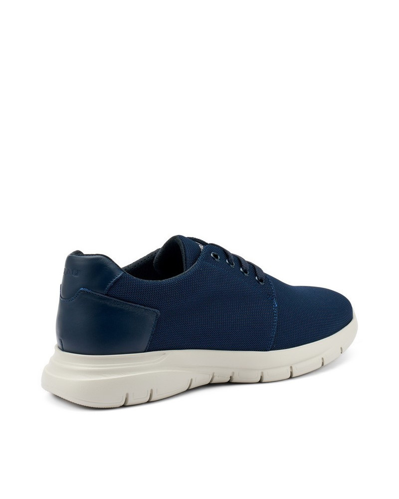 Frau sneakers uomo in tessuto tecnico blu 09X1