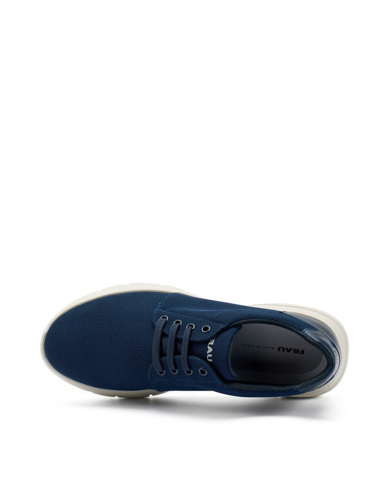 Frau sneakers uomo in tessuto tecnico blu 09X1