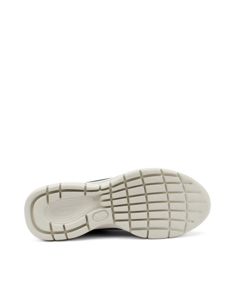 Frau sneakers uomo in tessuto tecnico blu 09X1