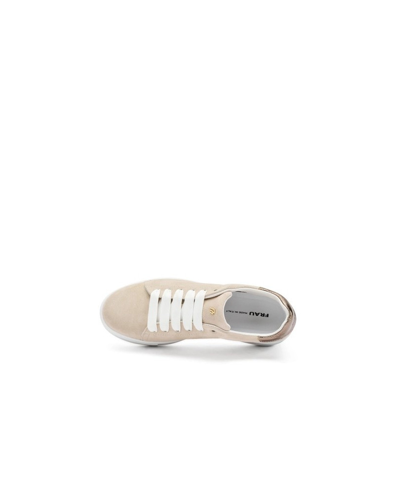 Frau sneakers donna in pelle scamosciata ecrù 39D0