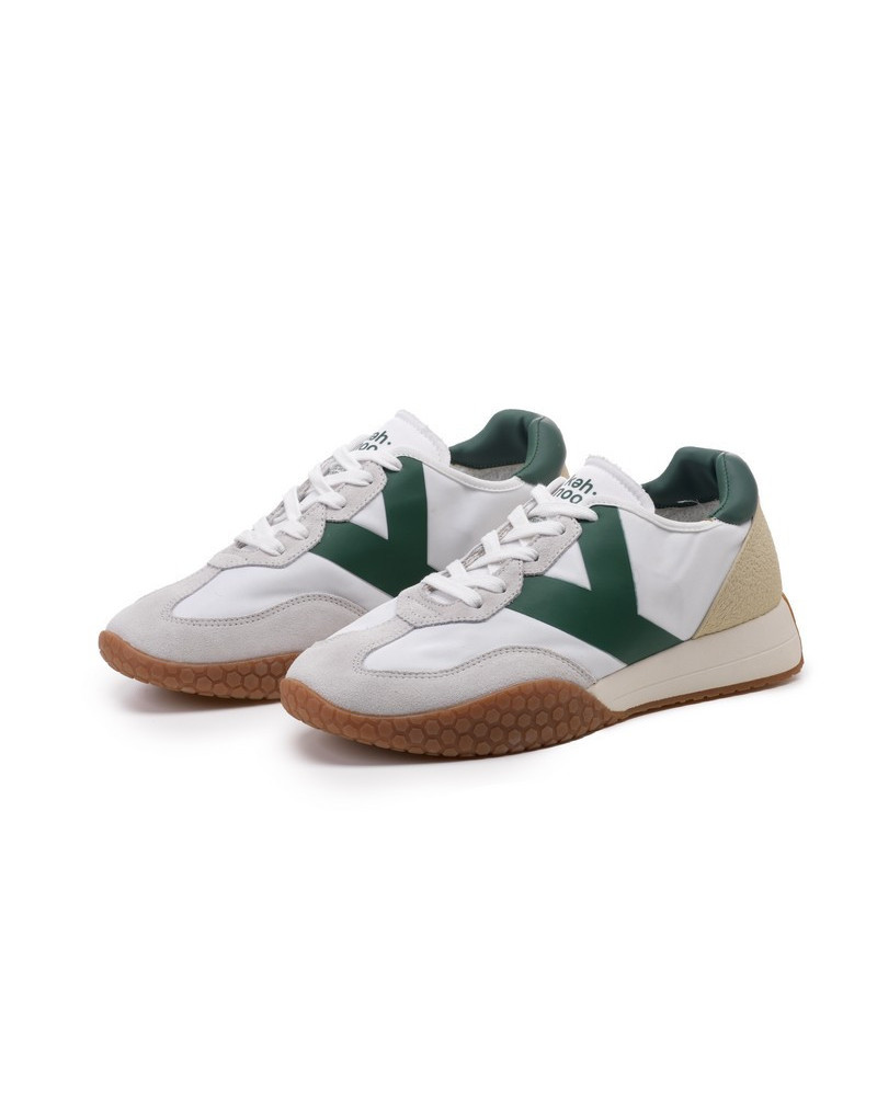 Kehnoo sneakers uomo vintage contemporanea white green KM9313