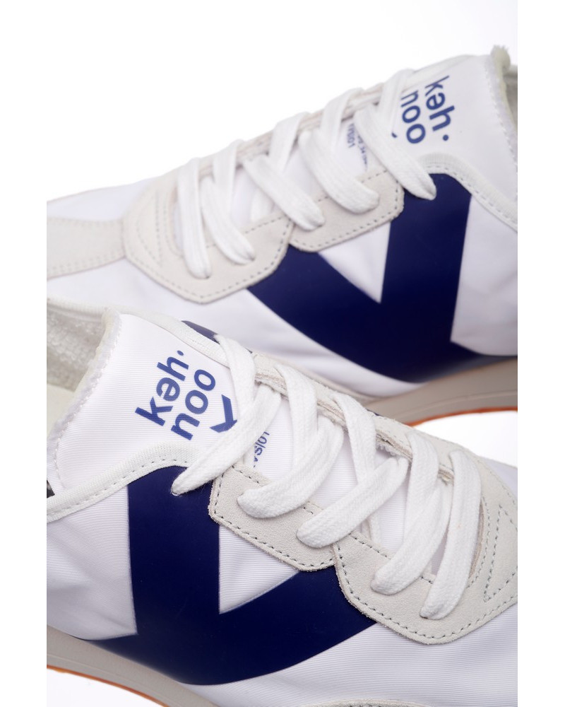 Kehnoo sneakers uomo vintage contemporanea white navy KM9313