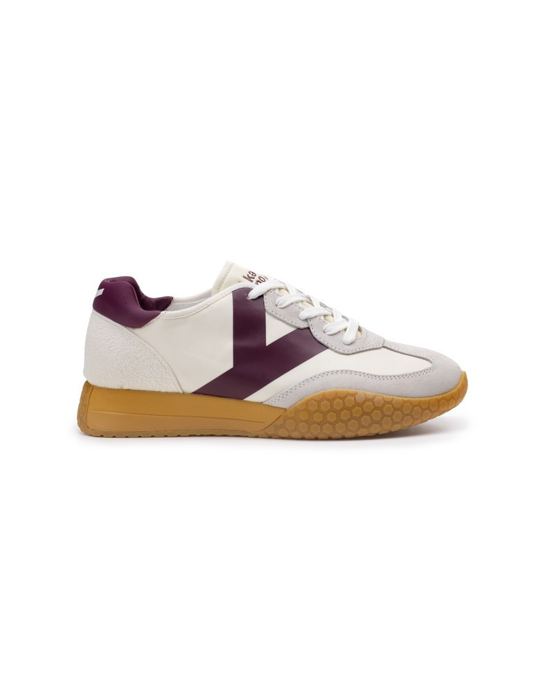 Kehnoo sneakers uomo vintage contemporanea white bordeaux KM9753