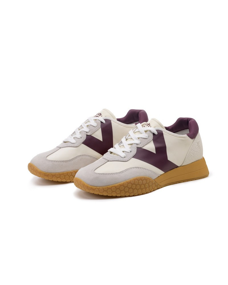 Kehnoo sneakers uomo vintage contemporanea white bordeaux KM9753