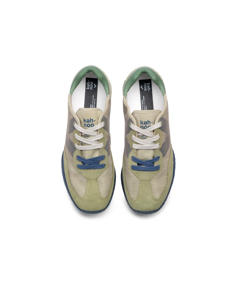 Kehnoo sneakers uomo vintage khaky avio beige KM9758
