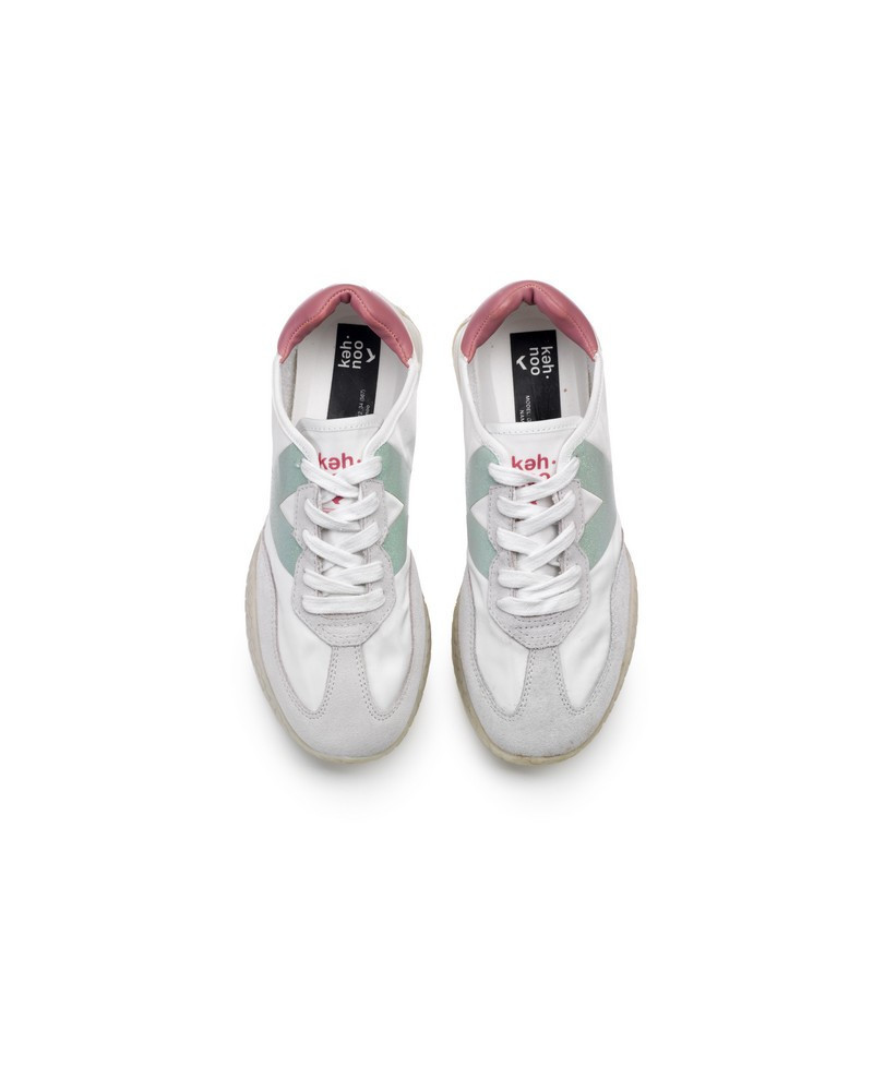 Kehnoo sneakers donna vintage white sage pink KW9312