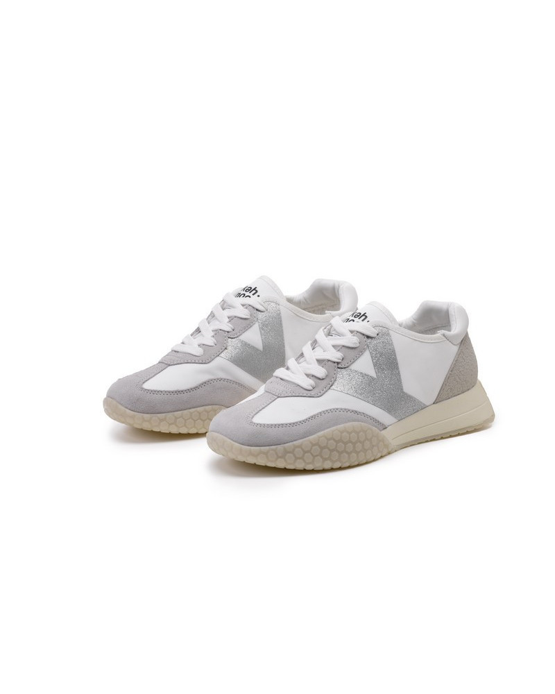 Kehnoo sneakers donna vintage white silver KW9312