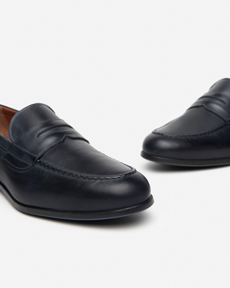 Nero Giardini mocassini uomo in pelle blu E400162U200