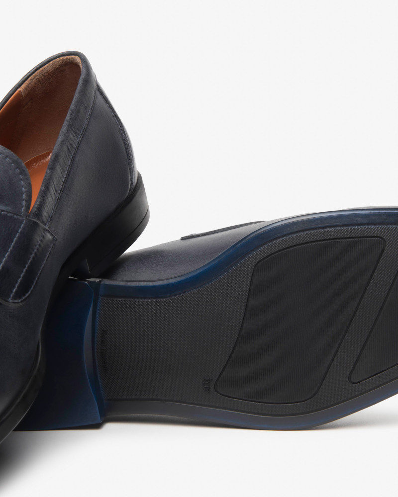 Nero Giardini mocassini uomo in pelle blu E400162U200