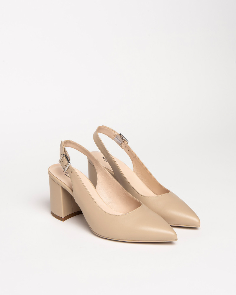 Nero Giardini slingback donna in pelle col. lino E409431D453