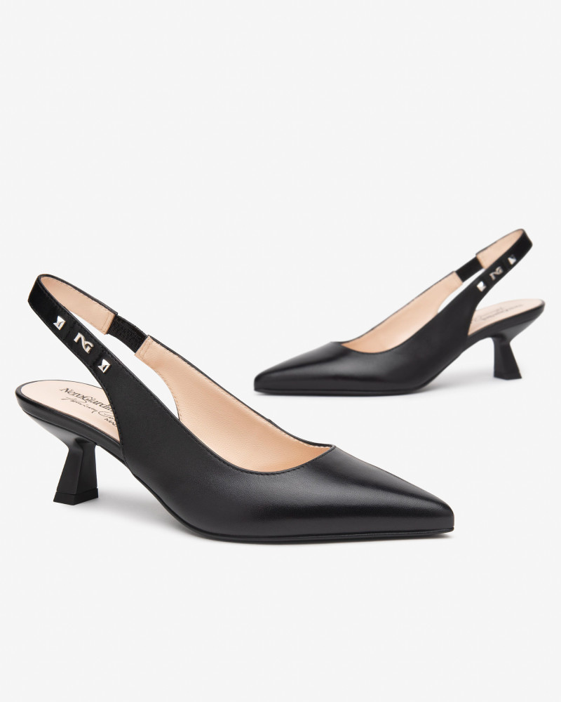 Nero Giardini slingback donna in pelle nero E512250DE100