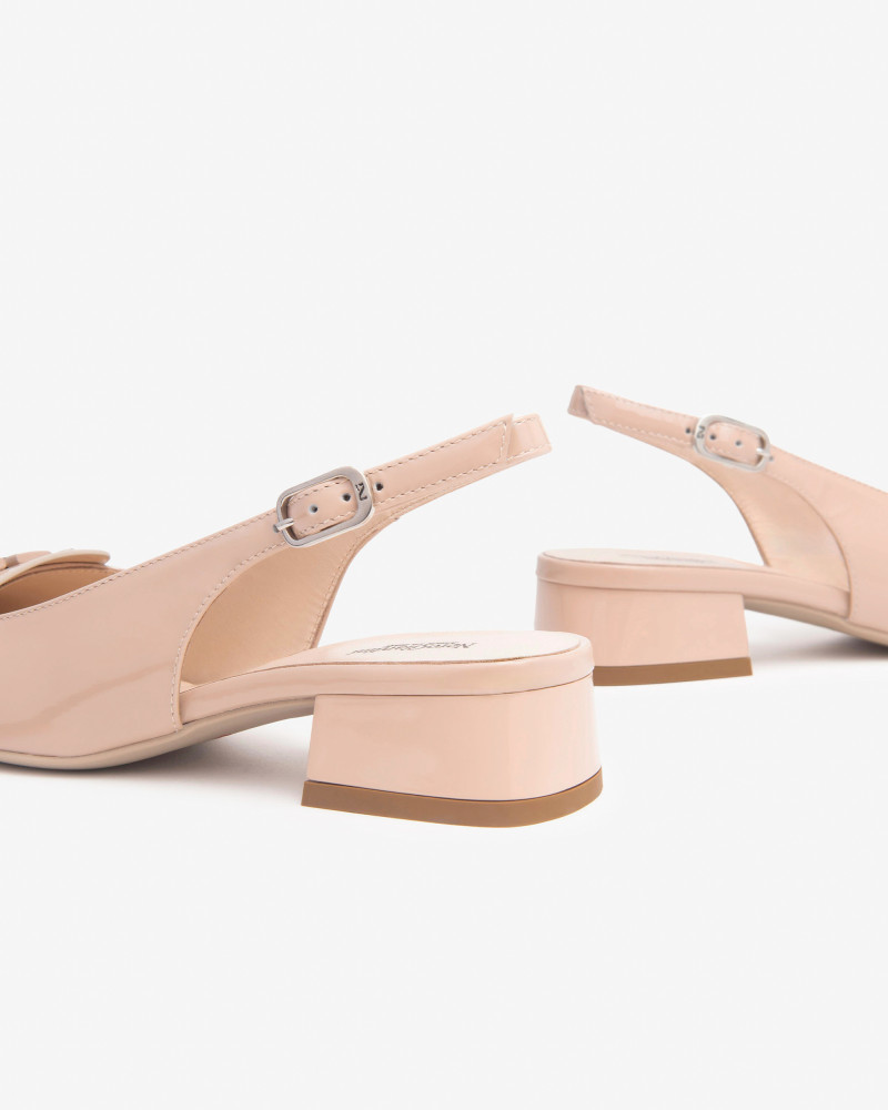 Nero Giardini slingback donna in vernice cipria con fibbia E512331D614