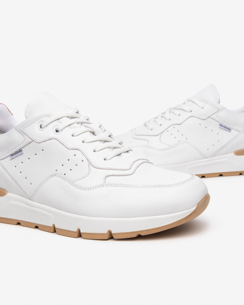 Nero Giardini sneakers uomo in pelle bianco E500641U707