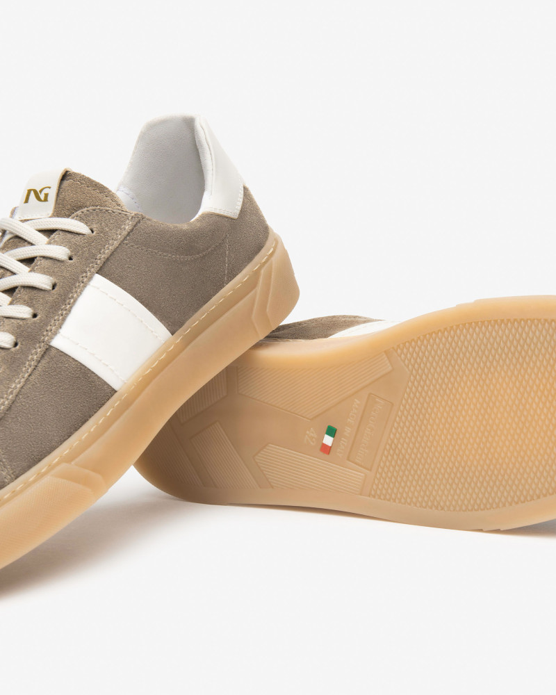 Nero Giardini sneakers uomo in camoscio col. argilla E500694U501