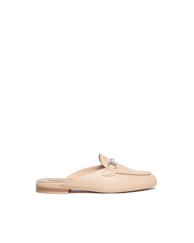 Nero Giardini sabot donna in pelle col. lino E518210D453