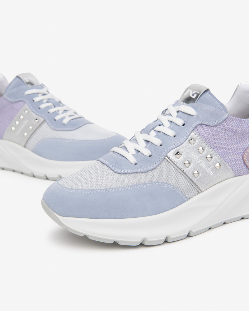 Nero Giardini sneakers donna in camoscio fiordisale e perla E51286OD623