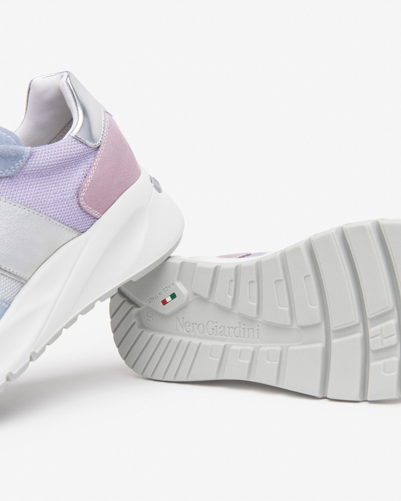 Nero Giardini sneakers donna in camoscio fiordisale e perla E51286OD623