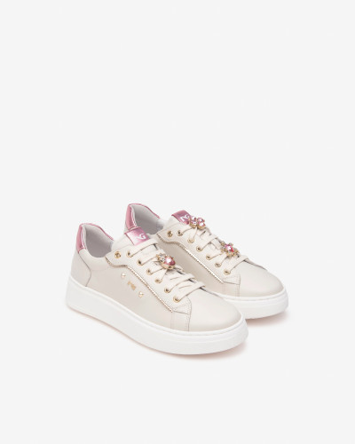 Nero Giardini sneakers donna in pelle col. osso E513060D713