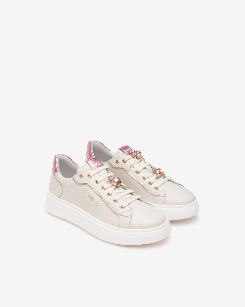 Nero Giardini sneakers donna in pelle col. osso E513060D713