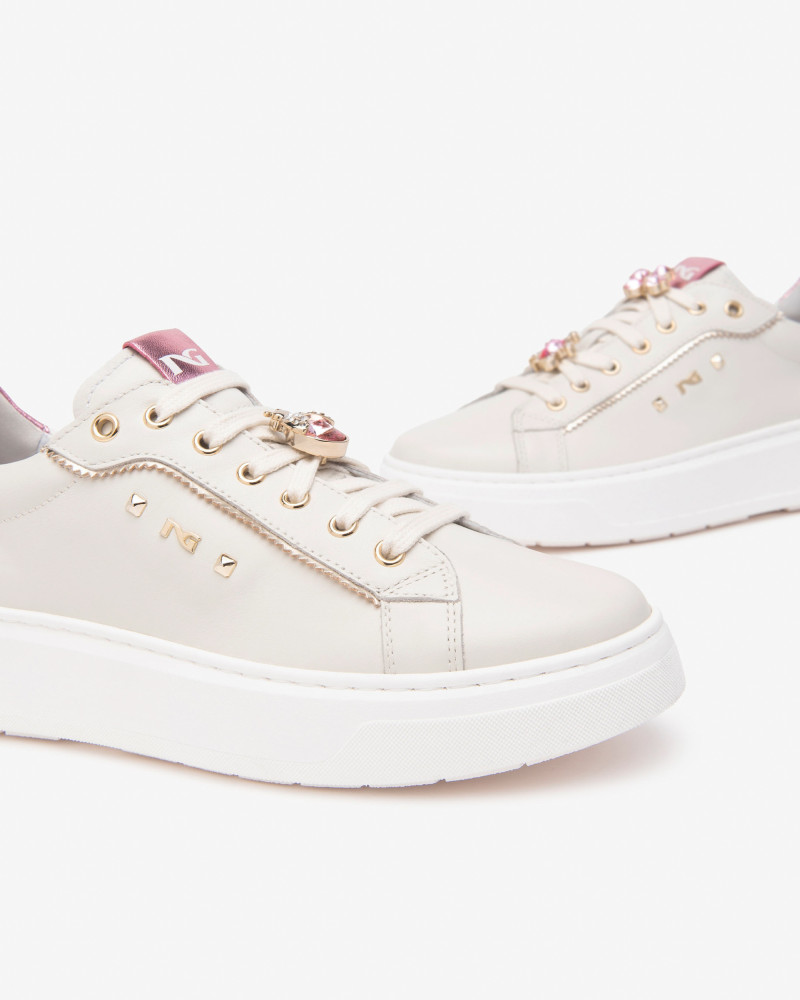 Nero Giardini sneakers donna in pelle col. osso E513060D713