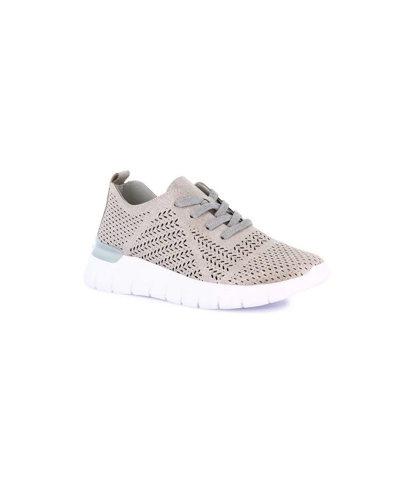 Grunland sneakers donna Sace in ecopelle grigio metal SC0190
