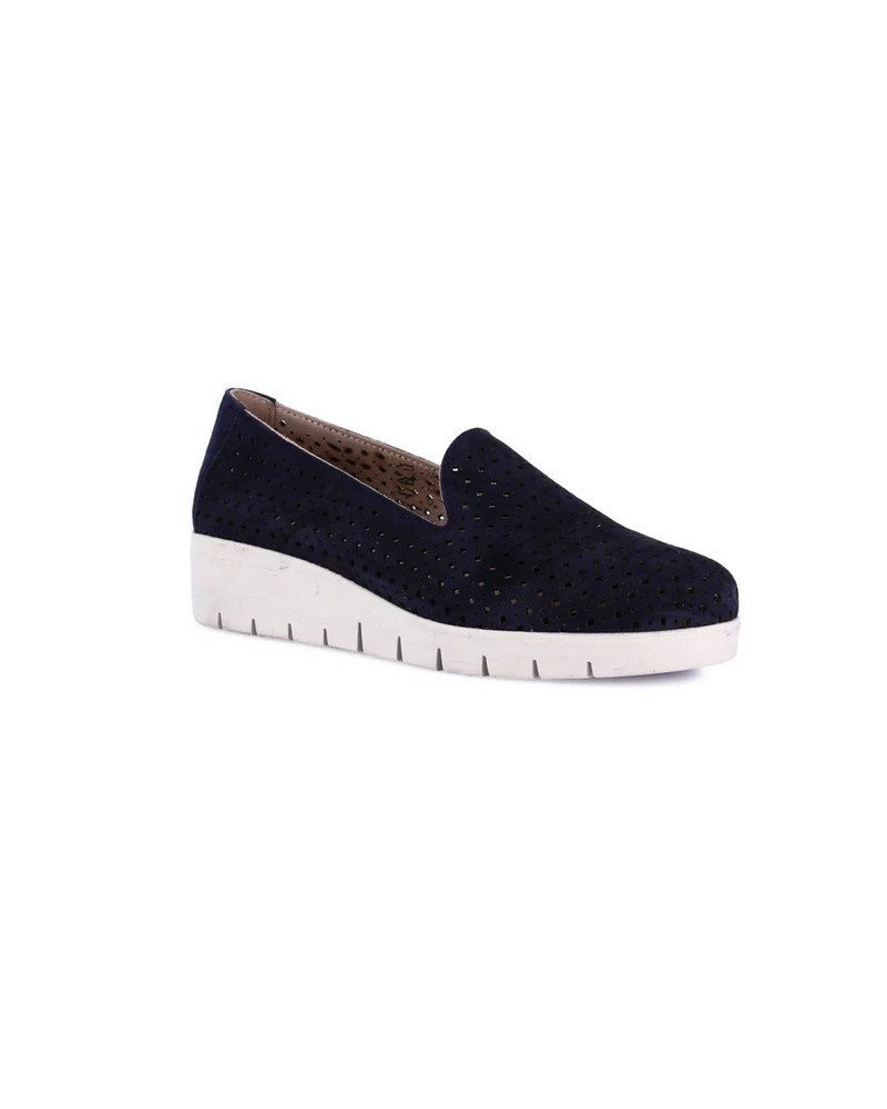 Grunland slip on donna Tafa scamosciata blu SC4387