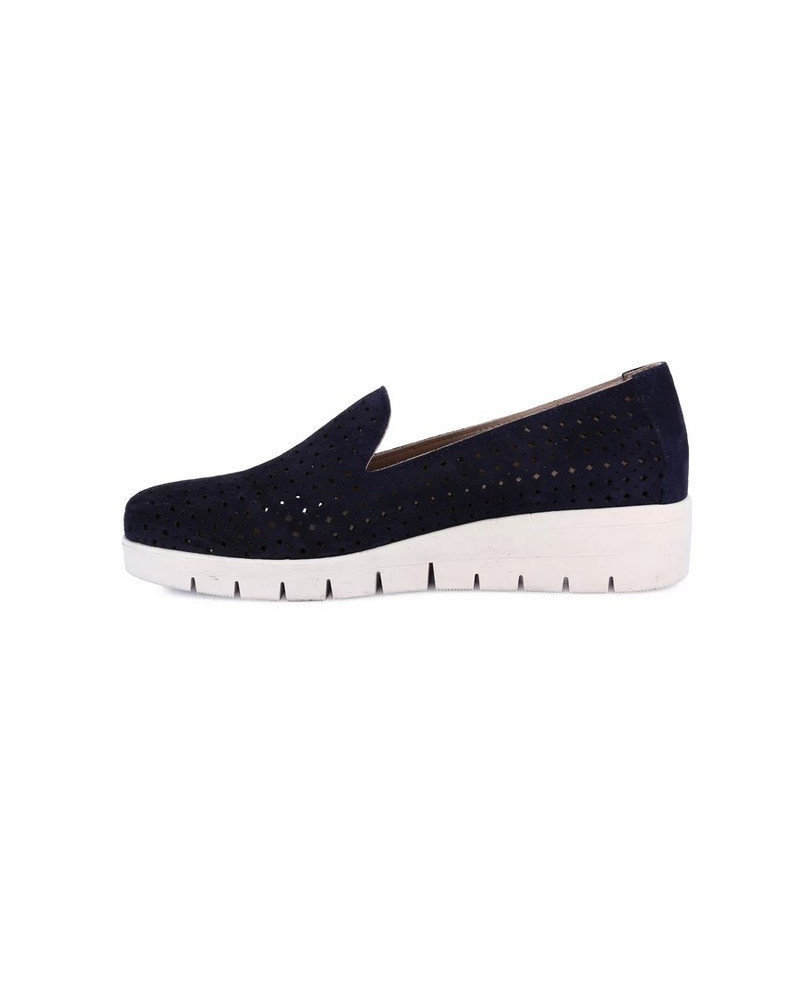 Grunland slip on donna Tafa scamosciata blu SC4387