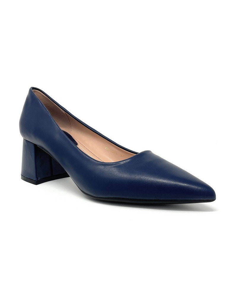 Francesco Milano decolleté in pelle blu navy F11 01A