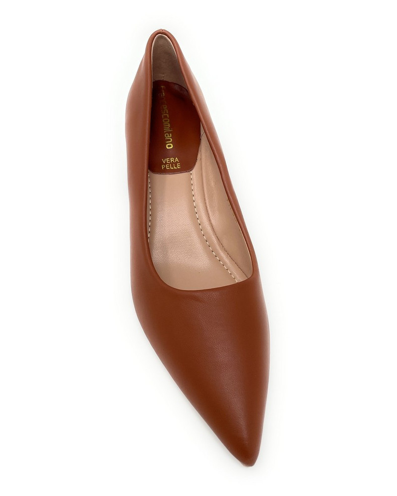 Francesco Miano decolleté in pelle marrone F11 01A