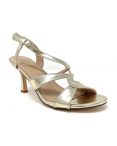 Francesco Milano sandali donna platino Barcellona G18 01N