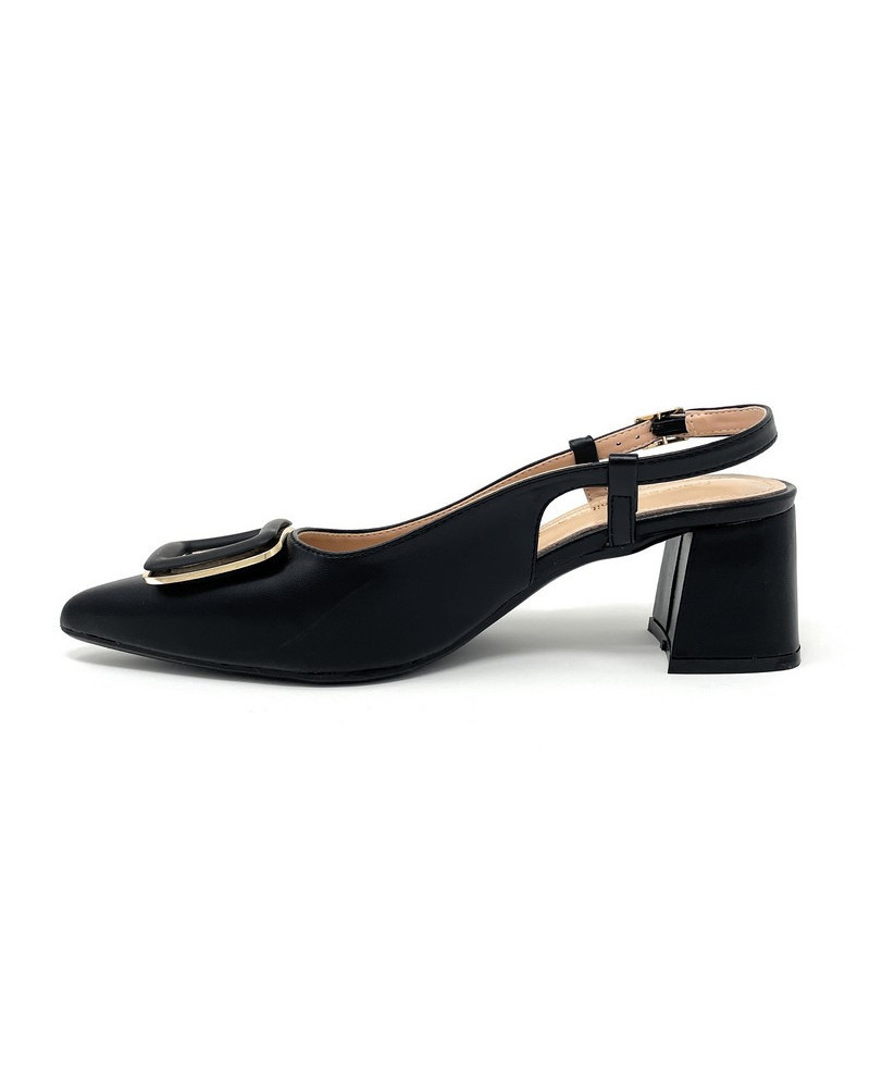Francesco Milano slingback donna Milano nero con accessorio F11 03A
