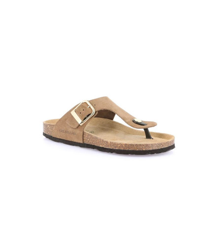 Grunland ciabatta infradito Sara in camoscio tortora CC2632